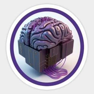 Computer brain Sticker